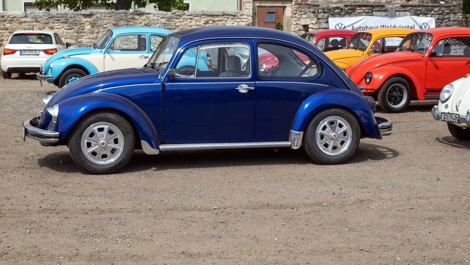 classic blue beetle car thailand