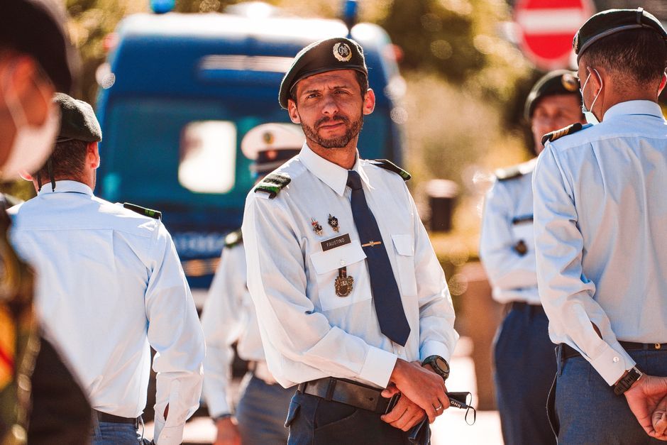 Morocco security officials police barrier border