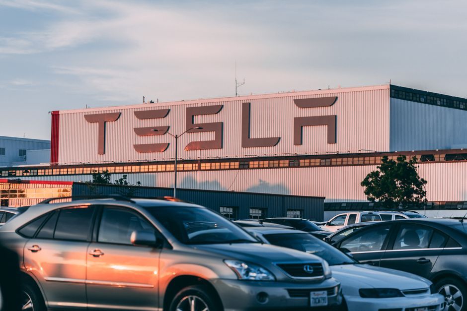 Tesla electric car production milestone