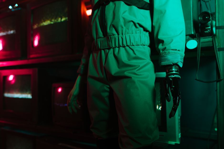 futuristic dystopian sci fi television production set
