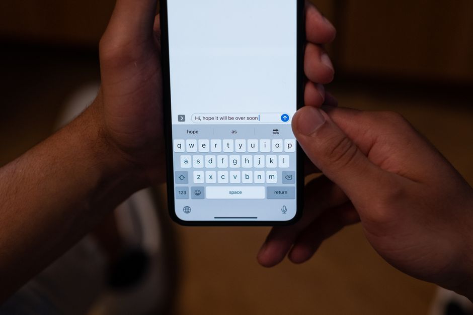 mobile phone typing keyboard interface