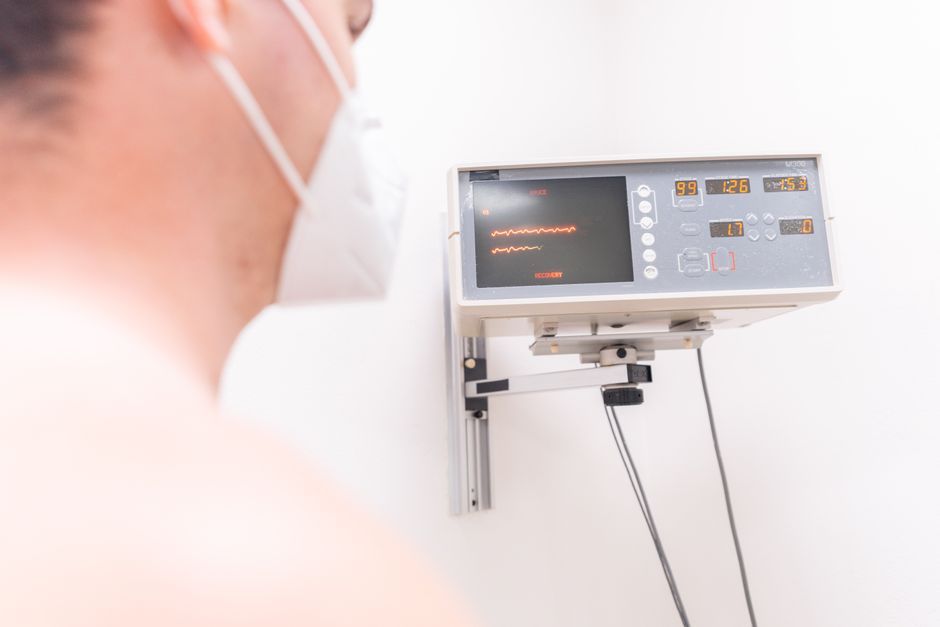 UK hospital interior medical monitoring equipment
