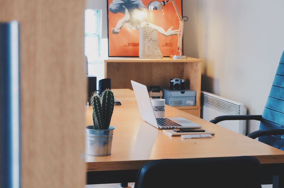 modern office workspace interior desk