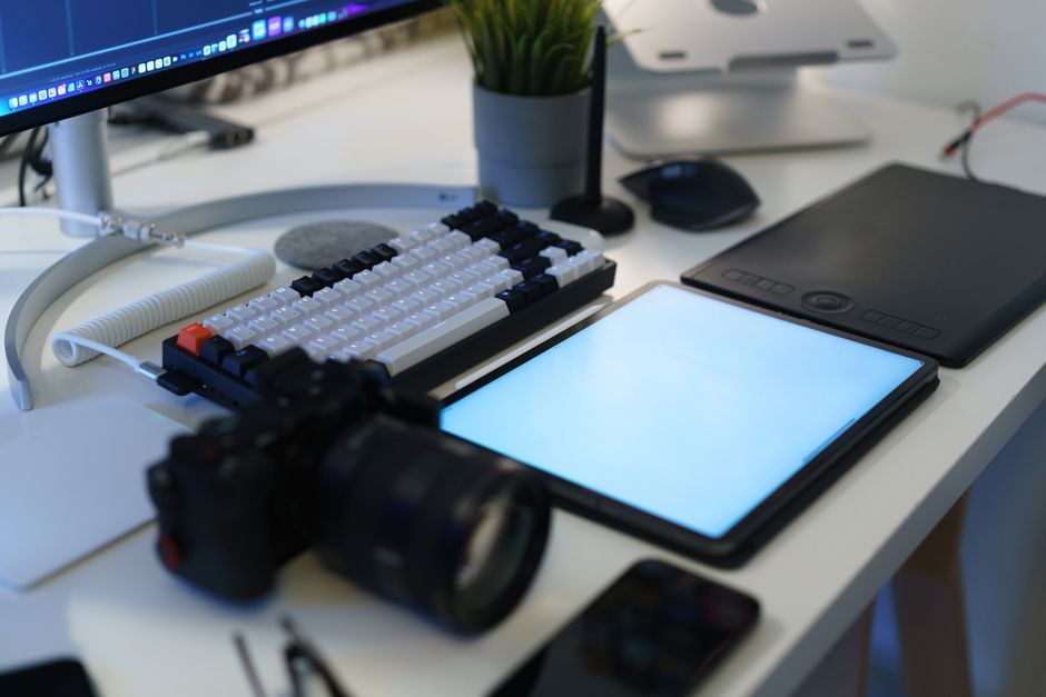 digital tablet office desk workspace