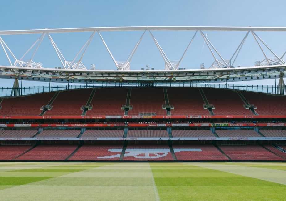 english professional football stadium pitch