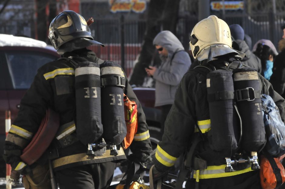 emergency rescue workers Ukraine capital street