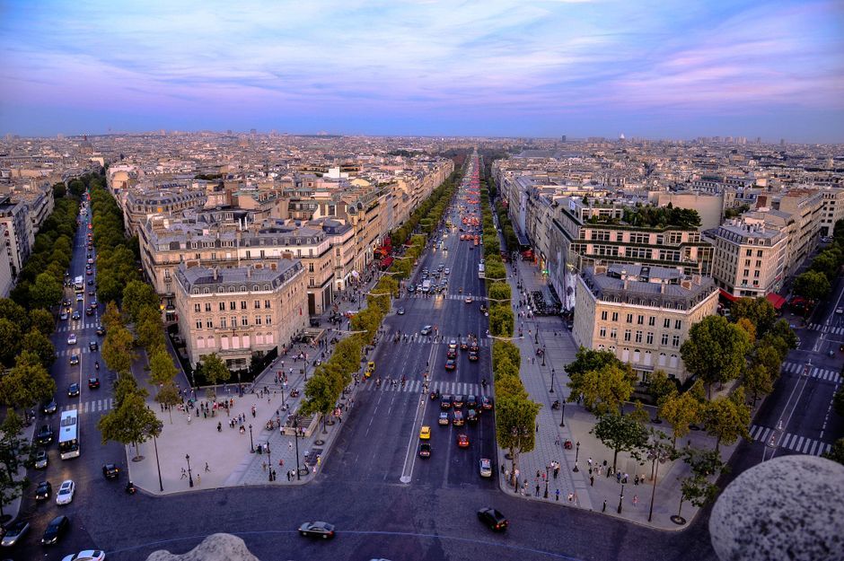 Paris Champs Elysees France street architecture