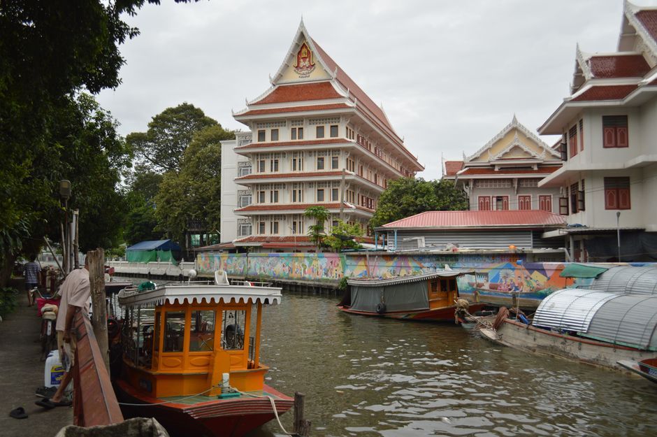 Thailand government building canal water pump