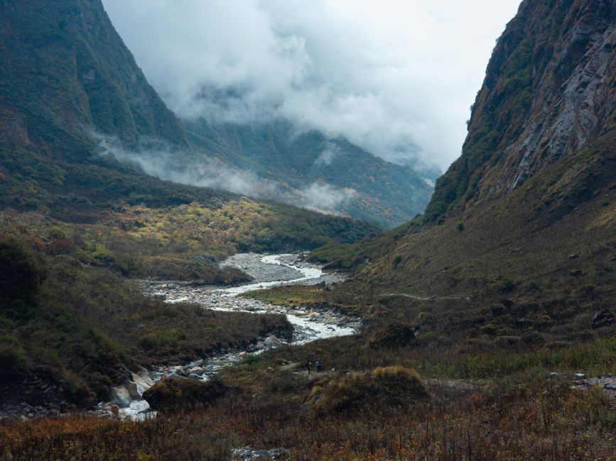 Nepal mountain valley river landscape