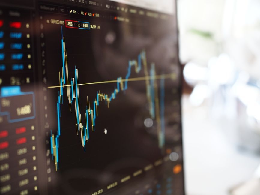 global stock market financial trading floor graph