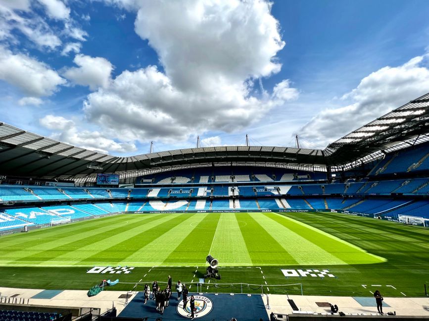 football stadium pitch view
