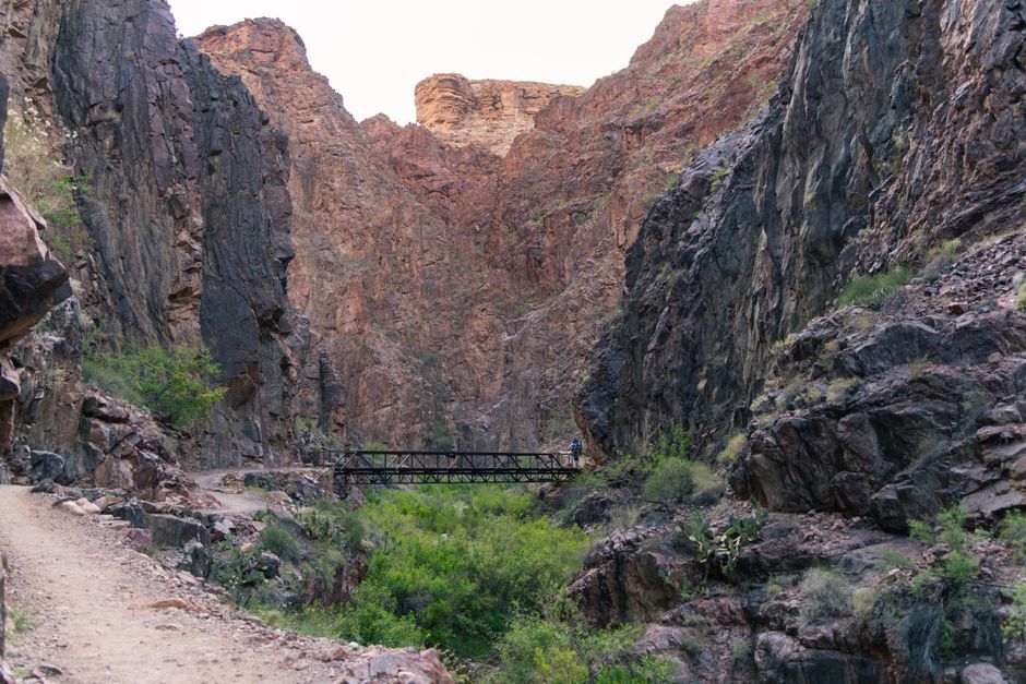 Grand Canyon trail bridge damage Arizona