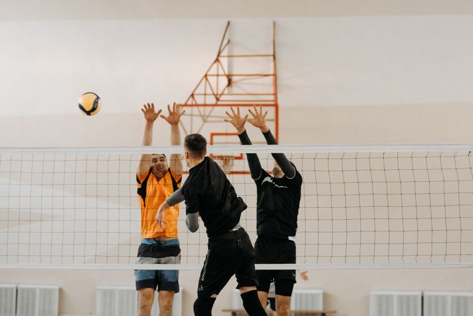 volleyball match tournament indoor court