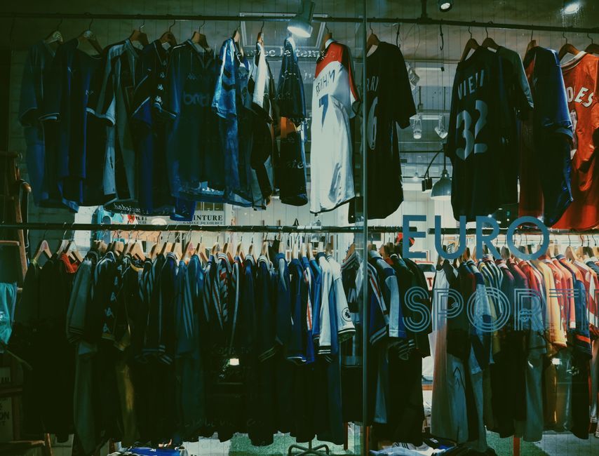 soccer jersey clothing store display Thailand