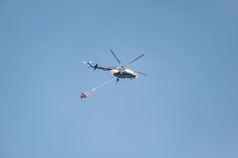 Belgium forest fire firefighter helicopter