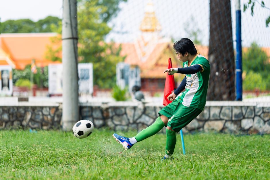 Thailand football player action
