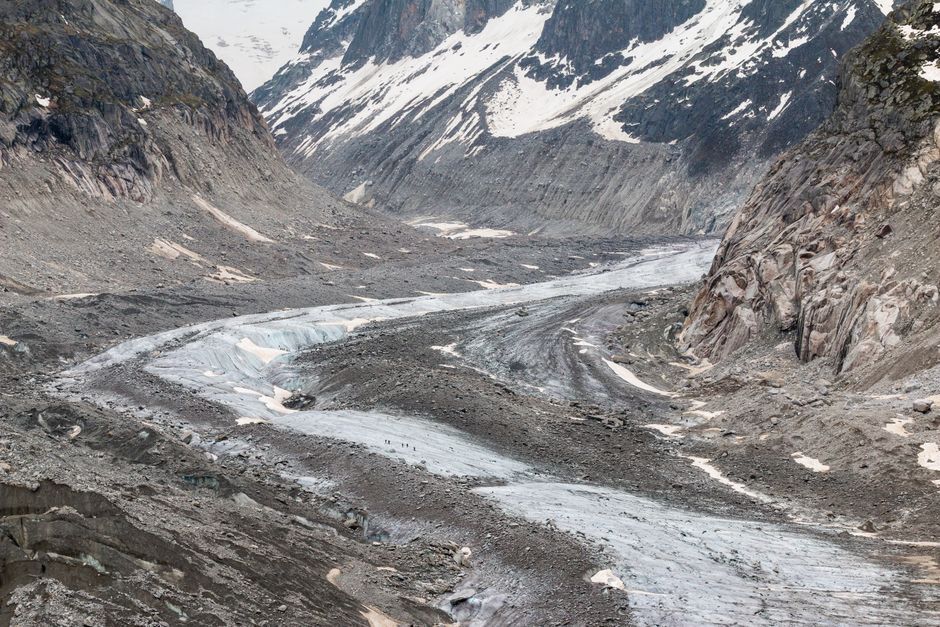 Alps mountain glacier melting landscape