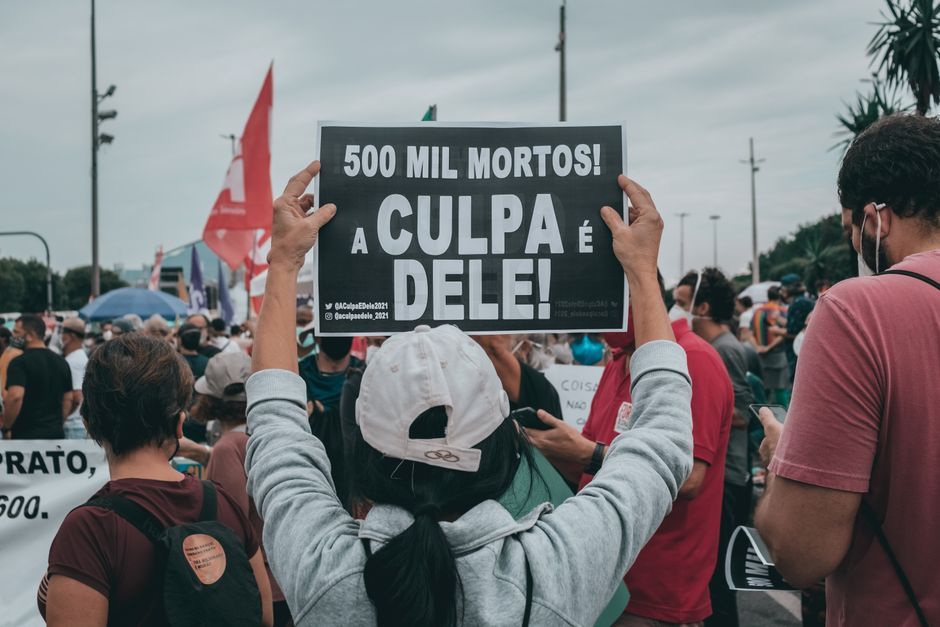 Brazil political rally supporters Rio de Janeiro