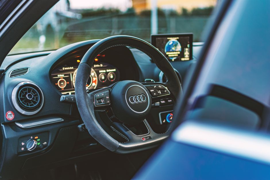 Audi electric car dashboard interior