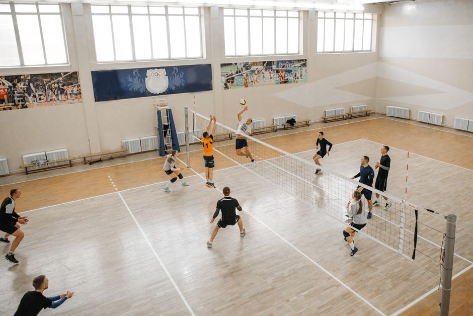 indoor volleyball match court Thailand
