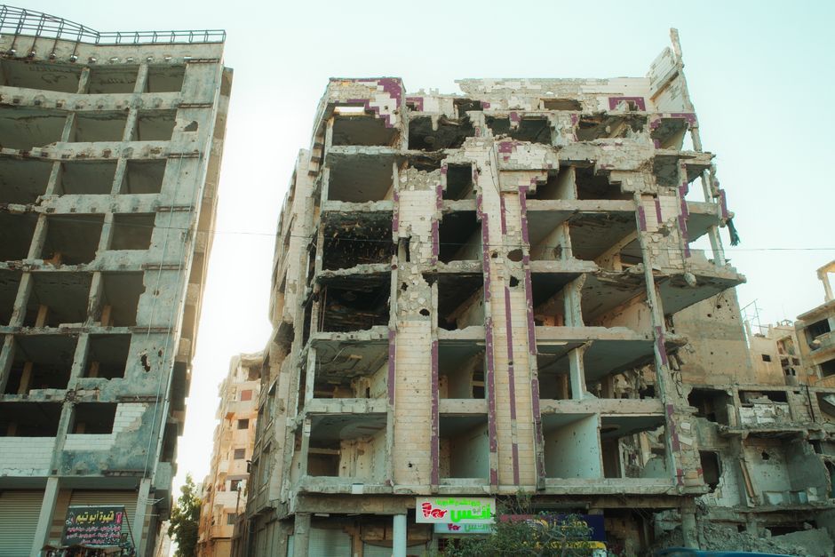 Gaza war damage ruins building