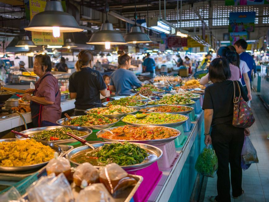 Thai southern food dish market Songkhla