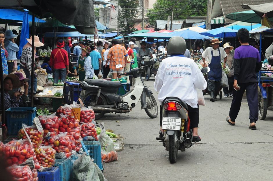 Thailand fresh market street local people
