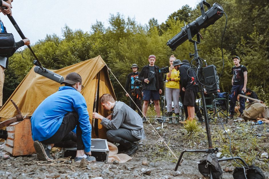 summer camp vintage outdoor film set
