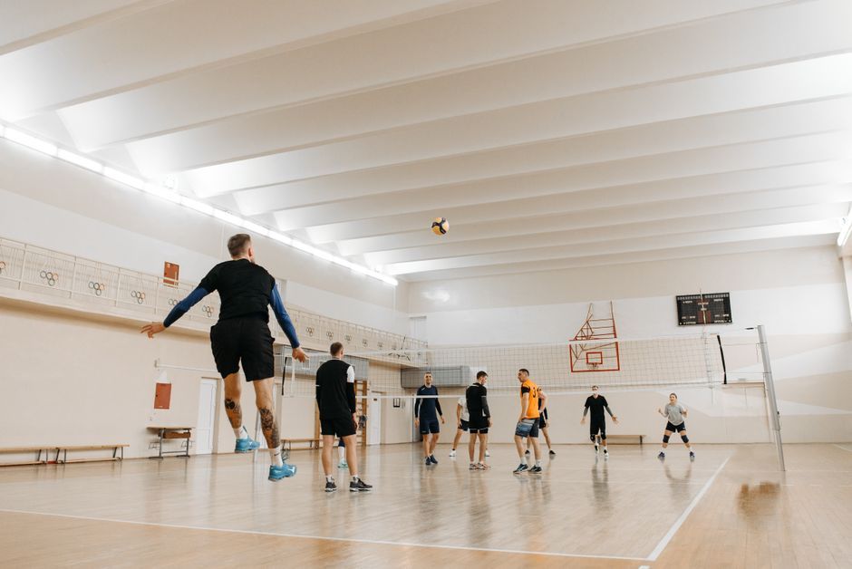 volleyball net indoor sports arena Thailand