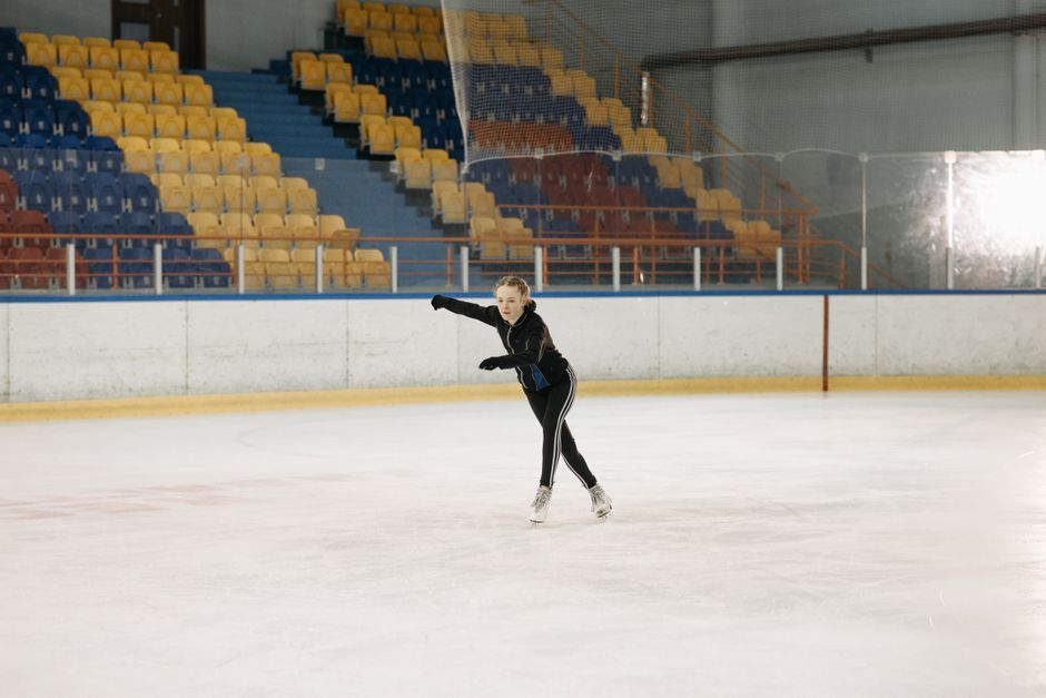 ice skating figure skater youth medal ceremony