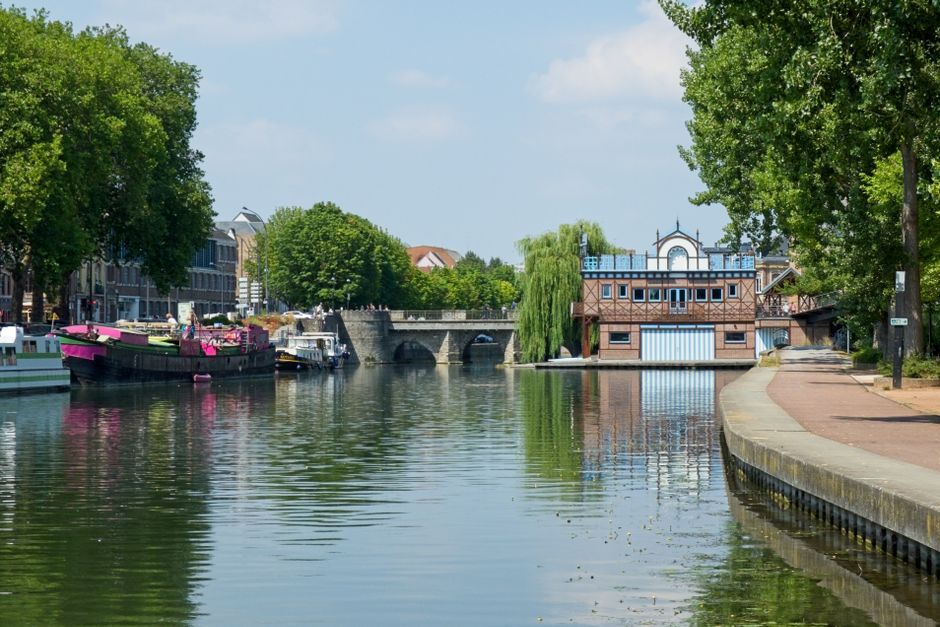 France canal river summer landscape