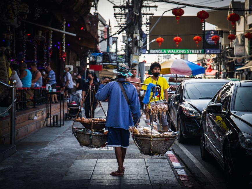 Phuket Patong beach traffic road Thailand