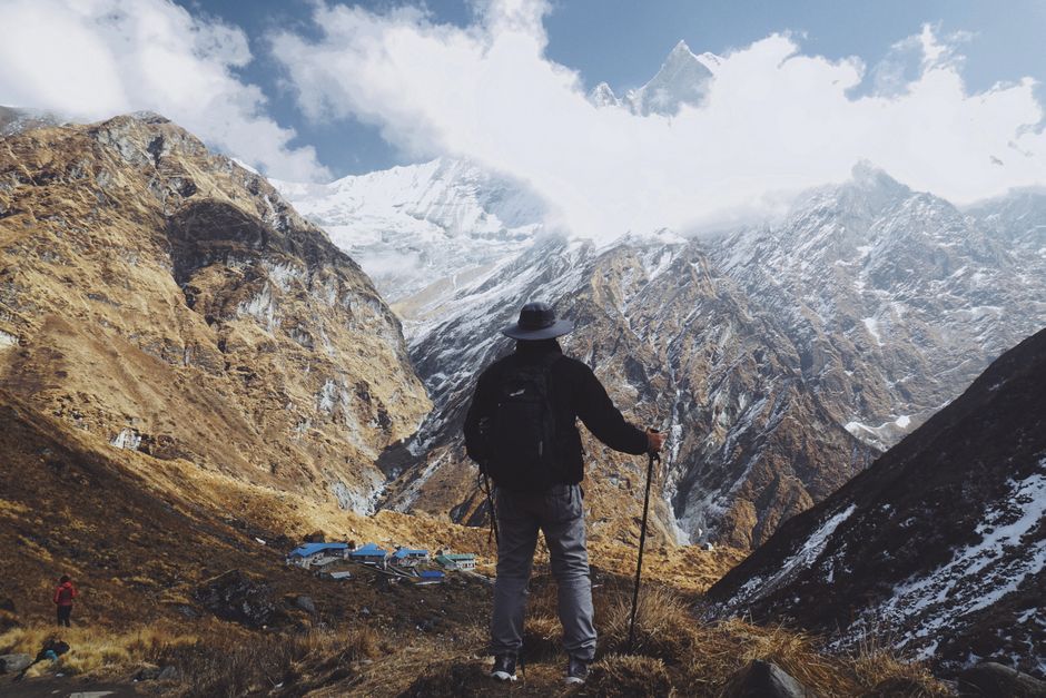 Nepal trekking mountain trail rescue