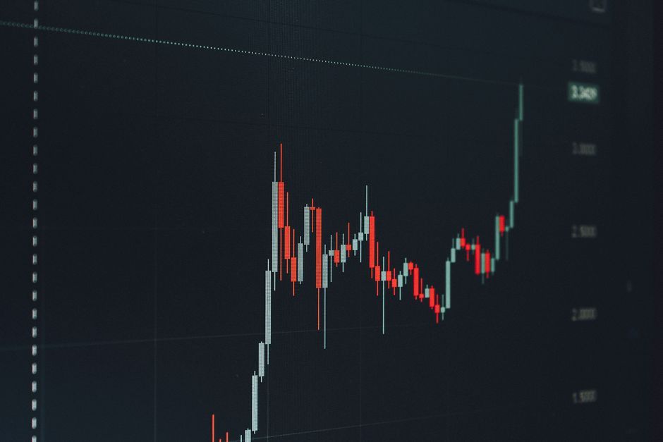 financial data chart business growth stock market