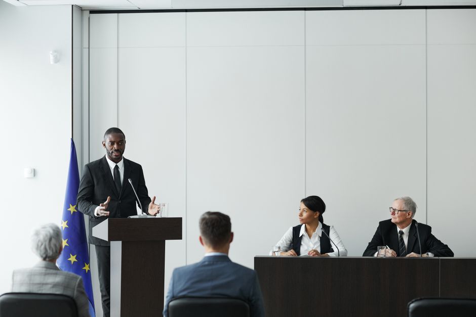 Thailand government meeting room presentation
