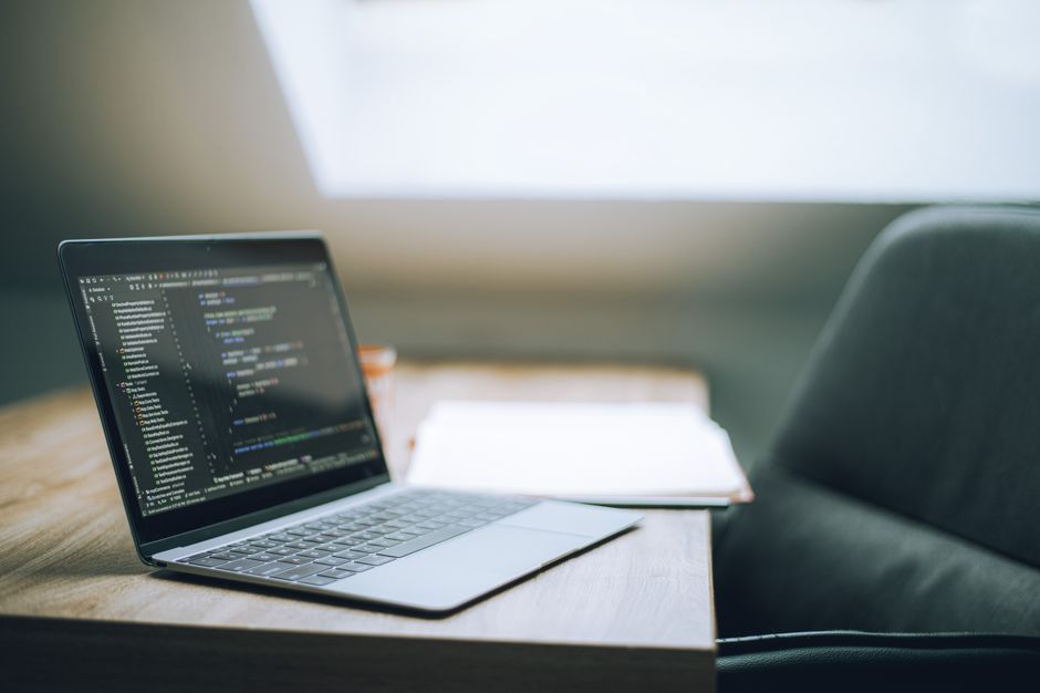 software developer computer workspace office code