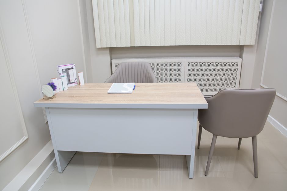 dermatologist clinic healthcare office desk
