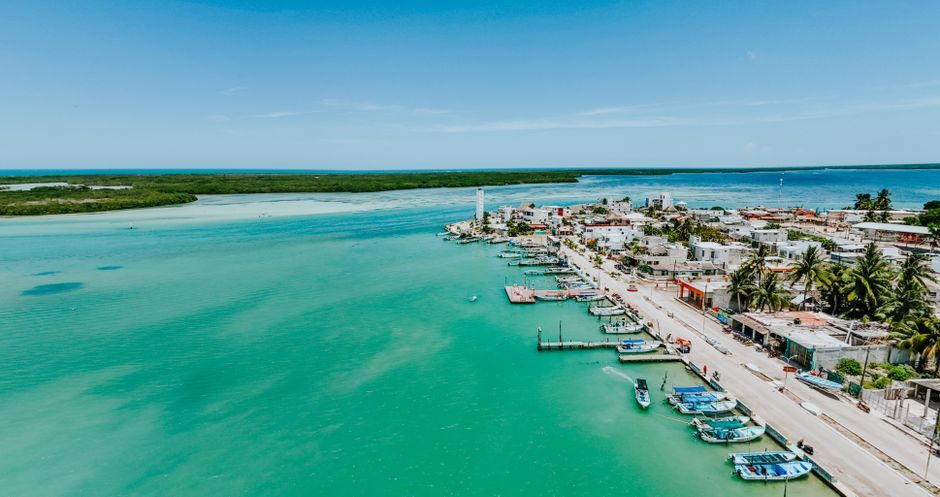 Mexico coastal town ocean view