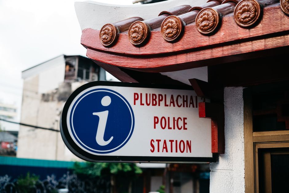 Bangkok police headquarters press conference Thailand