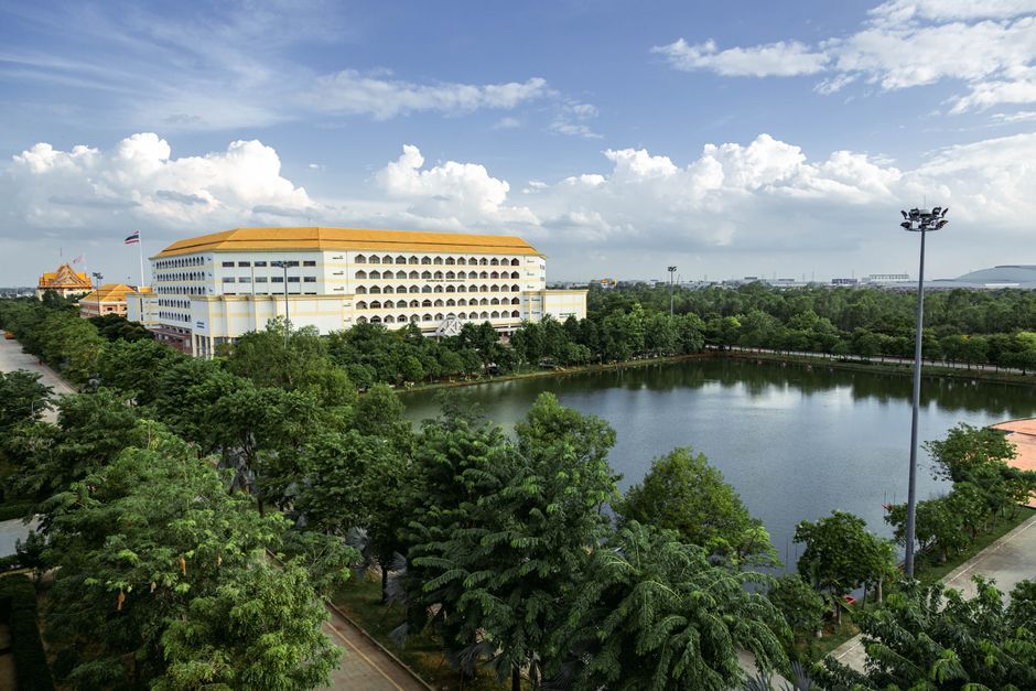 Thailand university campus building exterior