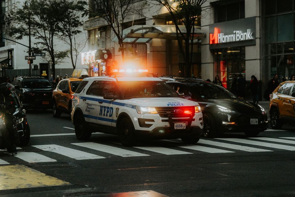 Switzerland police car emergency lights