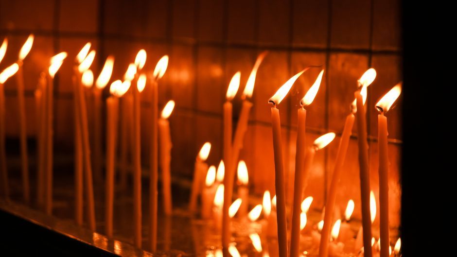Australian town church vigil candle