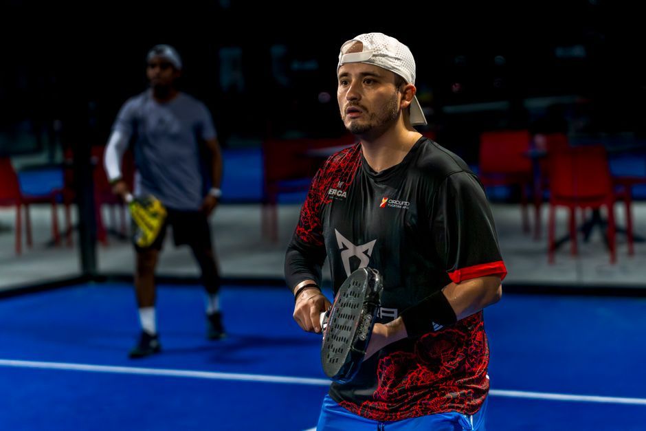 padel sport doubles match racket