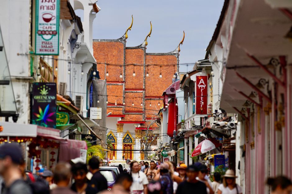 Thailand temple old town culture street