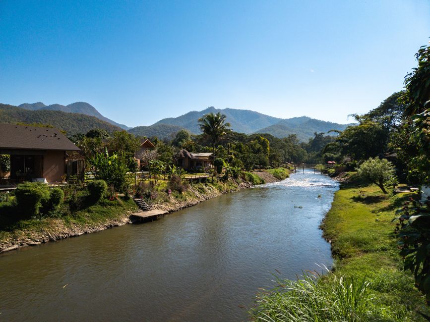 Thailand river landscape homestay nature
