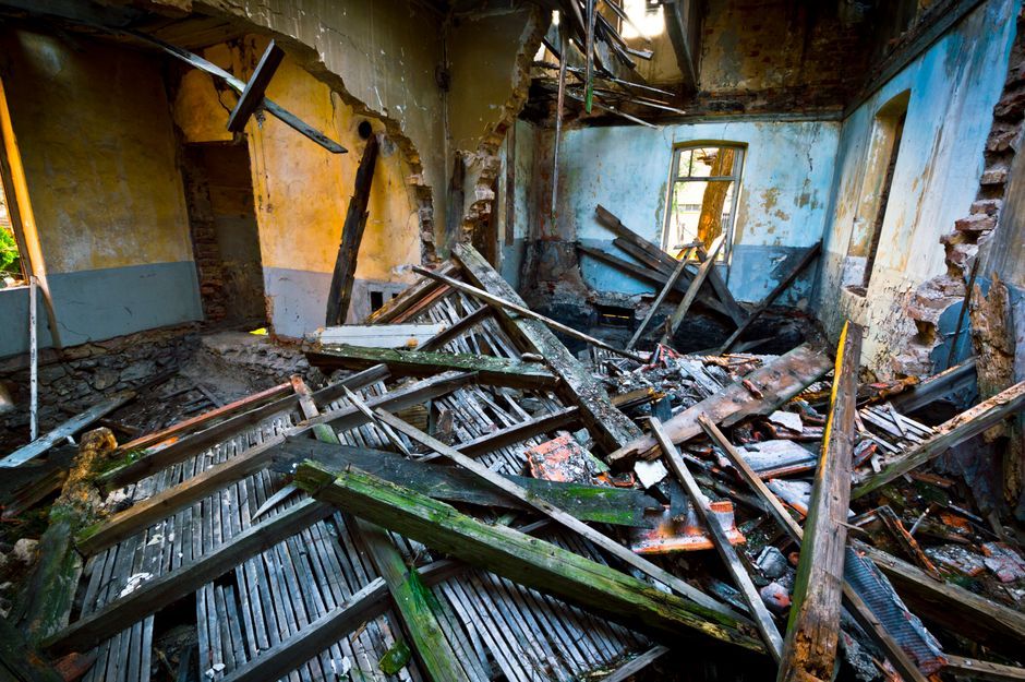 Thailand flood home interior room