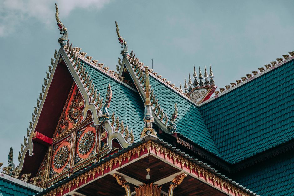 Thai temple architecture exterior
