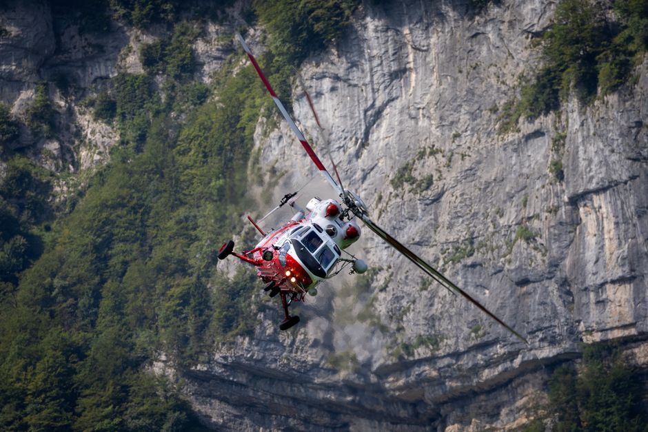 Switzerland mountain highway road emergency rescue