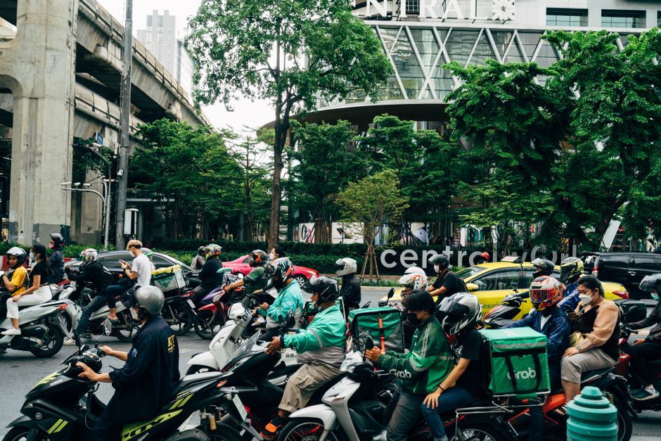 Bangkok urban street rally Thailand crowd