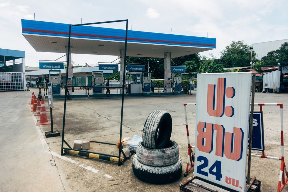 Thailand government building fuel price protest